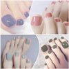 WOKOTO 16 Sheets Toes Nail Wraps for Women Toenails Nail Polish Strips Gel Nail Stikers Set with Nail File Nail Gel Strips Press On Nails Polish Stickers for Toes Women Girls Stickers for Nails Art
