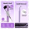 WENDY Lashes Clusters DIY Eyelash Extension Kit - D Curl C3 & Bottom Lashes with Bond and Seal Tweezers Cluster Eyelash Extensions Wispy Soft Individual Lashes, Suitable for Beginners, 10-16 MM