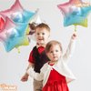 Rainbow Star Balloons 18 Inch, 10 Pcs Gradient Star Shaped Mylar Helium Foil Metallic Balloon for Birthday Party Decorations Baby Shower Wedding Anniversary Backdrop Party Supplies