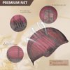 MINSEEYOO Long Red Wig with Bangs for Women Straight Hair Wigs Red Wigs Heat Resistant Synthetic Wigs