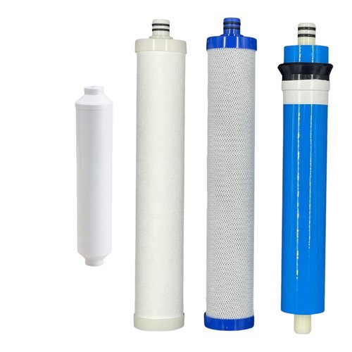 CFS – Replacement Water Filter Set Includes Carbon Block, Sediment & Inline Cartridges Compatible with AC-30 Reverse Osmosis System Models – Removes Bad Taste & Odor (Filter Set with Membrane)