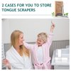Tongue Scraper (2 Pack), Wide-head Tongue Cleaner with Nice Carrying Box, Easkep 100% Stainless Steel Tongue Scrapers Cleaners, for Men, Women, Adults, Kids