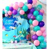 Pink and Purple Party Balloons, 50 Pcs 12 Inches Purple Pink Teal Blue Latex Balloon Purple and Pink Balloons for Girls Birthday Baby Shower, Birthday, Under The Sea Party Decorations