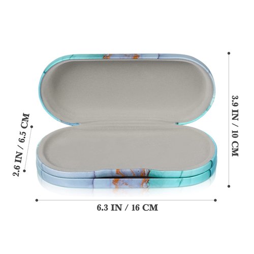Healifty 2 in 1 Double Sided Eyeglass Case ContactLens Storage Box ContactLens Case and Glasses Case with Built-in Mirror Tweezer and Contact Solution Bottle for Home & Travel