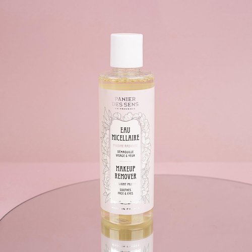 Panier des Sens - Micellar Water - with Cornflower + Rose + Peony Extract - Cleansing & Radiance - Make up Remover for Women Made in France - Gentle Face Cleanser 98% Natural Ingredients – 6.8 floz