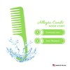 Allegro Combs #1002 Wide Tooth Comb Shower Comb With Hook For Curly Hair Wet Or Dry Detangle Women’s Combs Made In The Usa 1 Pc. (Green)