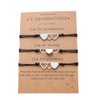 YALLNASL Mothers Day Birthday Gifts for Grandma Mom Daughter Matching Heart Bracelets for 3 Generations Bracelet Set for Mom and Daughter Grandmother Granddaughter Generation Gift