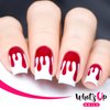 Whats Up Nails - Dripping Vinyl Stencils for Nail Art Design (2 Sheets, 72 Stencils Total)