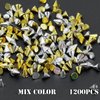 YAEISM 1200PCS Metal Rivet Punk Nail Charms 2Box Cone Metalic Spike Studs for Gothic Nail Art Silver and Gold Alloy Nail Studs for DIY Crafts Decoration