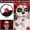 ZHISHUDL Clown Makeup Kit Black White Red Face Body Paint Palette Halloween Makeup Kit for Sfx Joker Zombie Cosplay Vampire Makeup