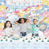 kawaii Birthday Party Decorations, kawaii Party Supplies Include Banner, Backdrop, latex Balloons, Hanging Swirls, Foil Balloon, Cake Cupcake Toppers, Tablecloth