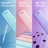 Four Candies Pastel Mechanical Pencil Set - 3PCS 0.7mm Mechanical Pencils with 360PCS HB Lead Refills, 3PCS Erasers and 9PCS Eraser Refills, Cute Pencils for School Drawing & Writing