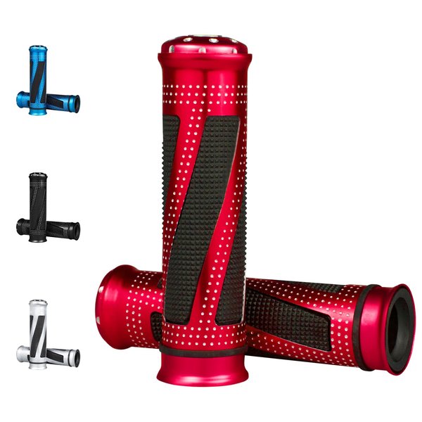 Amavoler Universal Motorcycle Handlebar Grips Fits for Motorcycles with 7/8" Left Grip and 1" Right,Available in a Variety of Colors.