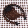 Front Hair Bangs Fringe Hair Extensions Synthetic Wigs Headband for Women Girls (Light Brown)