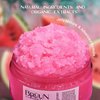BRÜUN Body Scrub Cream- A 4.4 Fl oz. Watermelon Scented Organic Body Exfoliating Scrub with vitamin E for Underarm and Bikini Area- Pure Fluffy and Gentle Sugar Scrub for Women, Men and Girls
