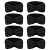 Jaciya Spa Makeup Headband 8 Packs Skincare Headband for Washing Face Spa Gifts for Women Spa Party Favors(Black)