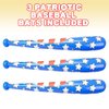 ArtCreativity American Flag Baseball Bat Inflate, Set of 3, Patriotic Costume Accessories, 4th of July Décor and Party Favors, US Flag Day, Memorial Day, and Independence Day Party Decorations