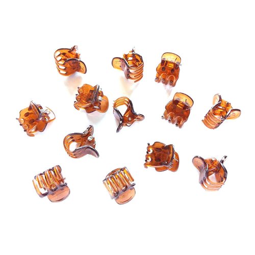 20 Pcs Brown color small claw clip Size width 10 Mm