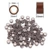 1000 Silicone Micro Link Rings 5mm Lined Beads Deadlocks for Hair Extensions Tool (1000Pcs(Pack of 1) (1000Pcs, Brown)