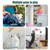PEUTIER 2pcs Silicone Collar Cat Toys & 3pcs Cat Teasing Wands, Adjustable Cat Wand Toy Cat Feather Toys Catnip Chew Toys Silvervine Sticks Interactive Cat Teaser Toys for Indoor Cat Kitten Exercise