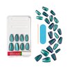 KISS Gel Fantasy Toenails, Press-On Nails, Nail glue included, Chameleon', Blue, Medium Size, Coffin Shape, Includes 28 Nails, 2g glue, 1 Manicure Stick, 1 Mini File