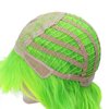 PATTNIUM Lime Green Wig Short Wavy Wig Fluorescent Green Wig for Women Girls Green Wig Bangs Synthetic Wig with Wig Cap (Lime Green)