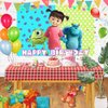 Monster Inc Backdrop for Birthday Party Decorations Girl Boo Monster Background for Baby Shower Party Cake Table Decorations Supplies Monster Inc Theme Banner 5x3ft