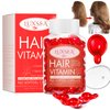 Luxsea Vitamin E Hair Serum Capsules for Split Ends Hair Treatment, Repair Essence for Dry Damaged Hair Care, Healthier Smooth Silky Thicker Hair