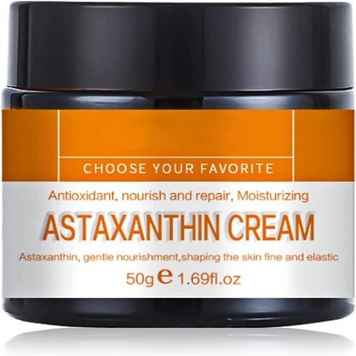Grospe Astaxanthin Face Cream Anti Aging Moisturizing Quick Absorption Moisturizing Antioxidant Facial Cream Reduce Wrinkles Shrink Pores Skin Care 50g