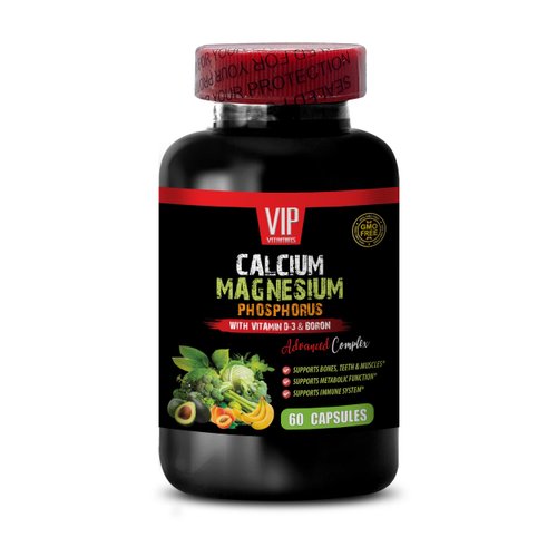 Bone and Joint Vitamins - Calcium Magnesium Phosphorus, with Vitamin D-3 and Boron Advanced Complex - Phosphorus Magnesium, Calcium Magnesium Supplement, Calcium Magnesium Potassium 1 Bot 60 Capsules