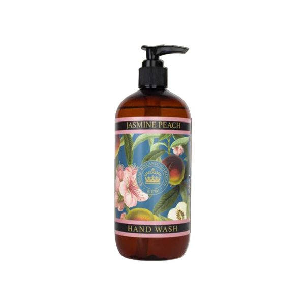 The English Soap Company Kew Gardens Luxury Hand and Body Wash, Refreshing Botanical Wash with a Rich Lather, Enriched with Soothing Aloe Vera and Vitamin E, Jasmine Peach Scent 500ml
