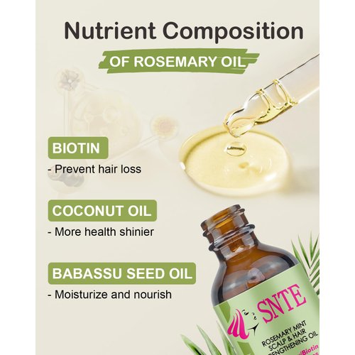 Hair Wax Stick with Rosemary Oil for Hair Growth, Dry & Damaged Hair Care, Flyaway Control - Prevents Hair Loss & Breakage