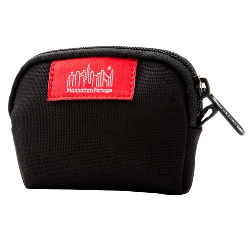 Manhattan Portage Coin Purse With Zipper Closure Pouch Eclectic Colors Credit Card ID Card Jewelry Keys Water Resistant Gift 1000D CORDURA® Everyday Carry (Black)