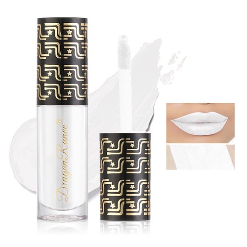 Easilydays Halloween White Matte Liquid Lipstick for Women, Long Lasting Waterproof Lip Gloss, Face Body Painting, Non-Fading Lip Sculptor for Masquerade, Party Goth Makeup, Cosplay (#01 White)