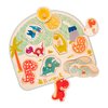 B. toys- Stomping Dinos- Wooden Peg Puzzle – Dinosaur Puzzle – 8 Pieces – Classic Toys for Toddlers, Kids – 18 Months +