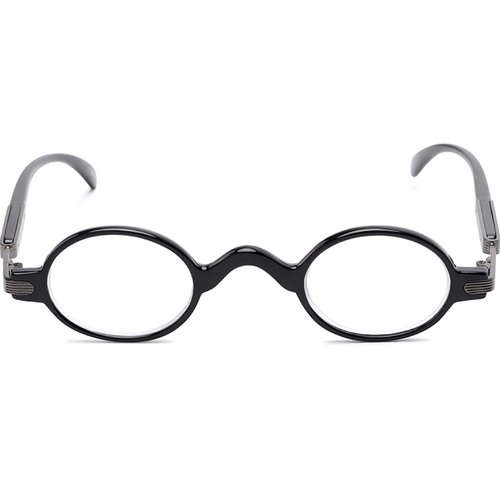 The Potter Unisex Reader, Metal Round Vintage Spring Hinge Reading Glasses for Men and Women + 3.00 (2 Black)