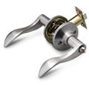 Berlin Modisch Entrance Lever Door Handle [Lock with Two Keys] for Office or Front Door with a Satin Nickel Finish, Reversible for Right & Left Side, Entry Lever Classic Series