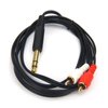 SiYear Gold-Plated 6.35mm 1/4 inch Male TRS Stereo Plug to 2 RCA Phono Male Audio Y Splitter Cable,Connector Wire Cord Plug (1.5M)