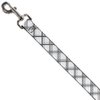 Dog Leash Plaid X White Gray 4 Feet Long 1.0 Inch Wide