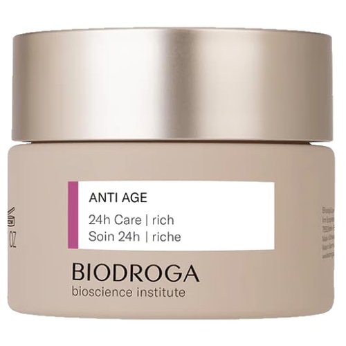 Biodroga Anti Age 24h RICH Face Cream (1.7 oz)- Firming, Smoothing, Anti Wrinkle, Lifting - with Instant Lift Complex & Q10 - NO Fragance, Colouring, Silicons, Mineral Oil, Parabens, Gluten, Lactose