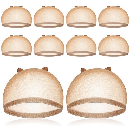 HD Wig Cap, IKOCO 8 Pcs Brown Wig Cap Ultra Thin Wig Cap for Lace Front Wig Nylon Stocking Caps f...