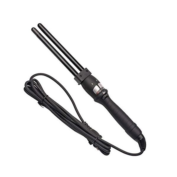 2 Barrel Curling Iron Hair Waver, Double Barrel Hair Curler, Electric Curling Iron for Long Hair, Two Barrel Curling Wand, Beach Wave Curler Dual Voltage
