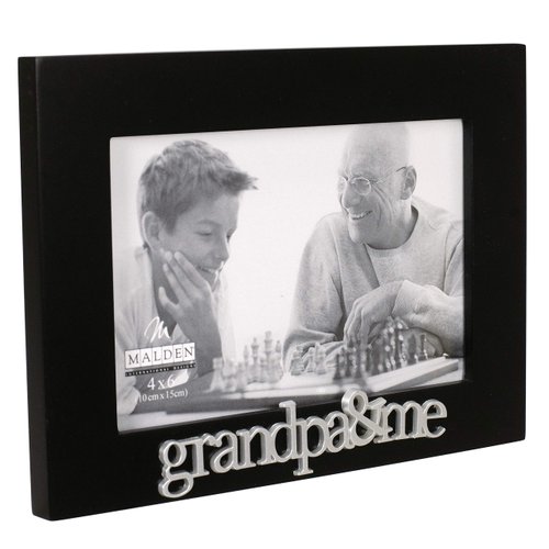 Malden International Designs Grandpa and Me Expressions Picture Frame, 4x6, Black