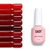 GAOY Red Gel Nail Polish Set, 8 Colors Burgundy Scarlet Carmine Dark Glitter Red Soak Off Gel Polish Kit for Salon and Nail Art DIY at Home