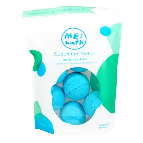 ME! Bath Mini Bath Bombs, Crafted in the USA, Cucumber Melon, Pack of 3 (18 Mini Bomb)