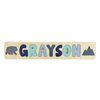 Personalized Wooden Name Puzzle for Kids, Handmade in USA by Bloom Owl, Custom Baby Gifts for Boys and Girls Christmas or First Birthday, Montessori Toys