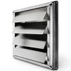 calimaero® VKE 4" Inch Dryer Vent Cover Outdoor Stainless Steel Grille Dryer Vent Exterior Wall Vent Moving Flaps Fits only with Metal Ducts