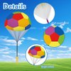 utosday Parachute Toy Outdoor Flying Parachute for Kid, Throwing Parachute Toy with Small Figures, Hand Throw Soliders Flying Toys Parachute for Boys Kids Birthday Party Favors (6PCS)