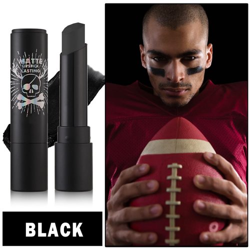 ZHISHUDL Eye Black Stick for Sports Eye Black Baseball Football Softball Body Face Paint Stick Cream Eyeblack Makeup Stick Professional Sports Halloween Cosplay Costume - 04Black
