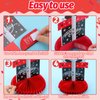 Leyndo 9 Pcs Red and Black Table Decorations Honeycomb Centerpieces Birthday Table Decorations Red Black Centerpieces for Tables Party Supplies Table Topper Sign for Adults